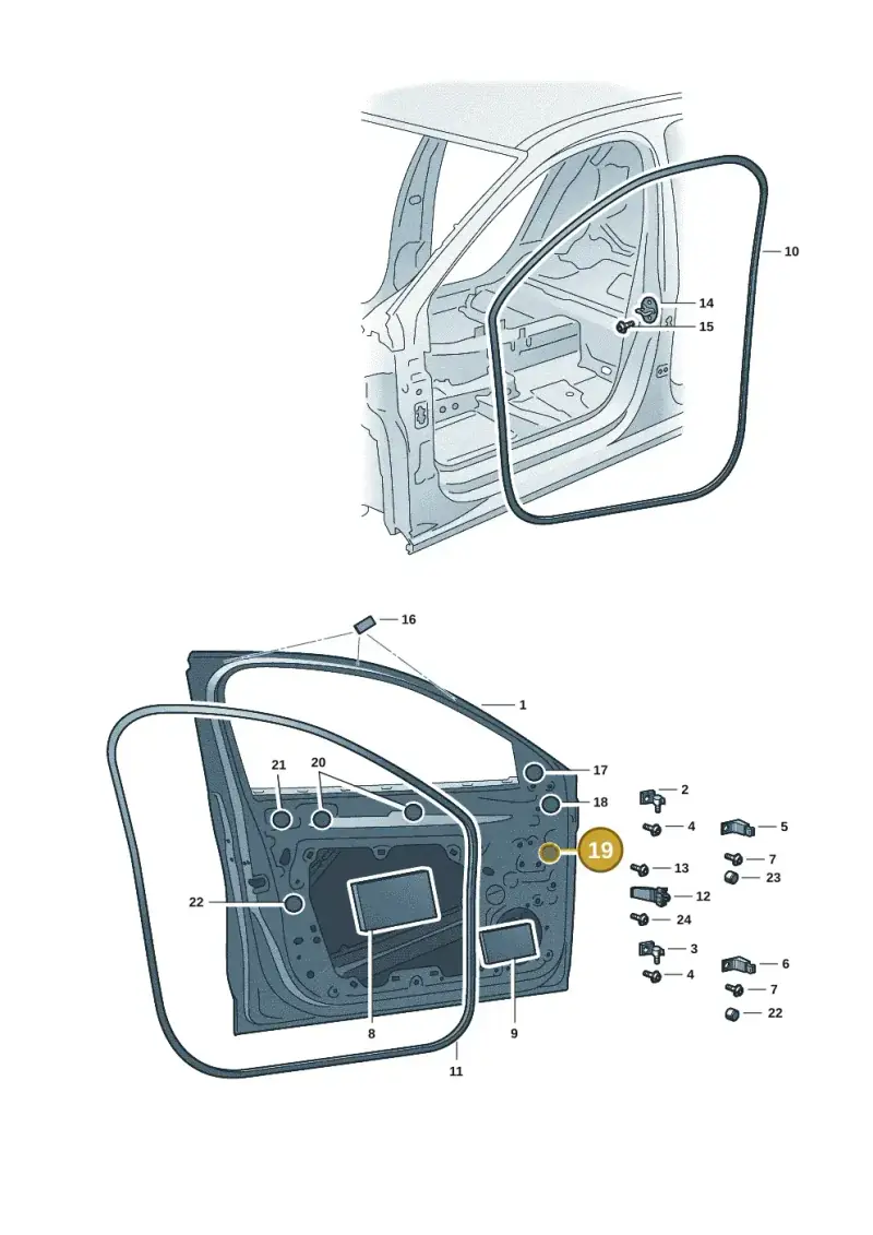 1K0899182 — Skoda Superb Combi (2023-) diagram 3p0831000, position 19
