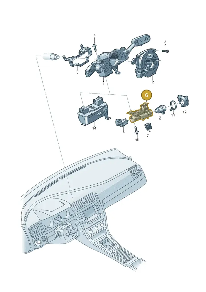 1K0905851D — Skoda Fabia (2021-) diagram 584905070, position 6