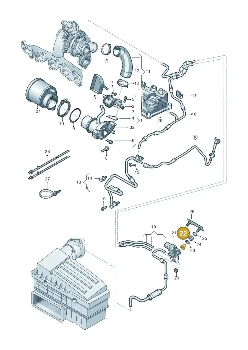 1K0906435 — Skoda Kamiq (2019-) diagram 434131040, position 22
