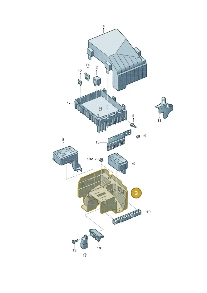 1K0907361C — Skoda Yeti (2013-2017) diagram 666937200, position 3