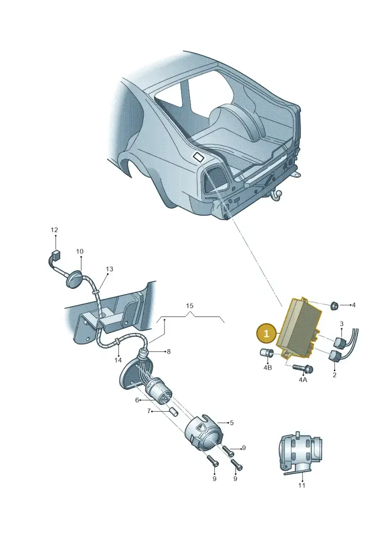 1K0907383F — Skoda Yeti (2013-2017) diagram 666945550, position 1