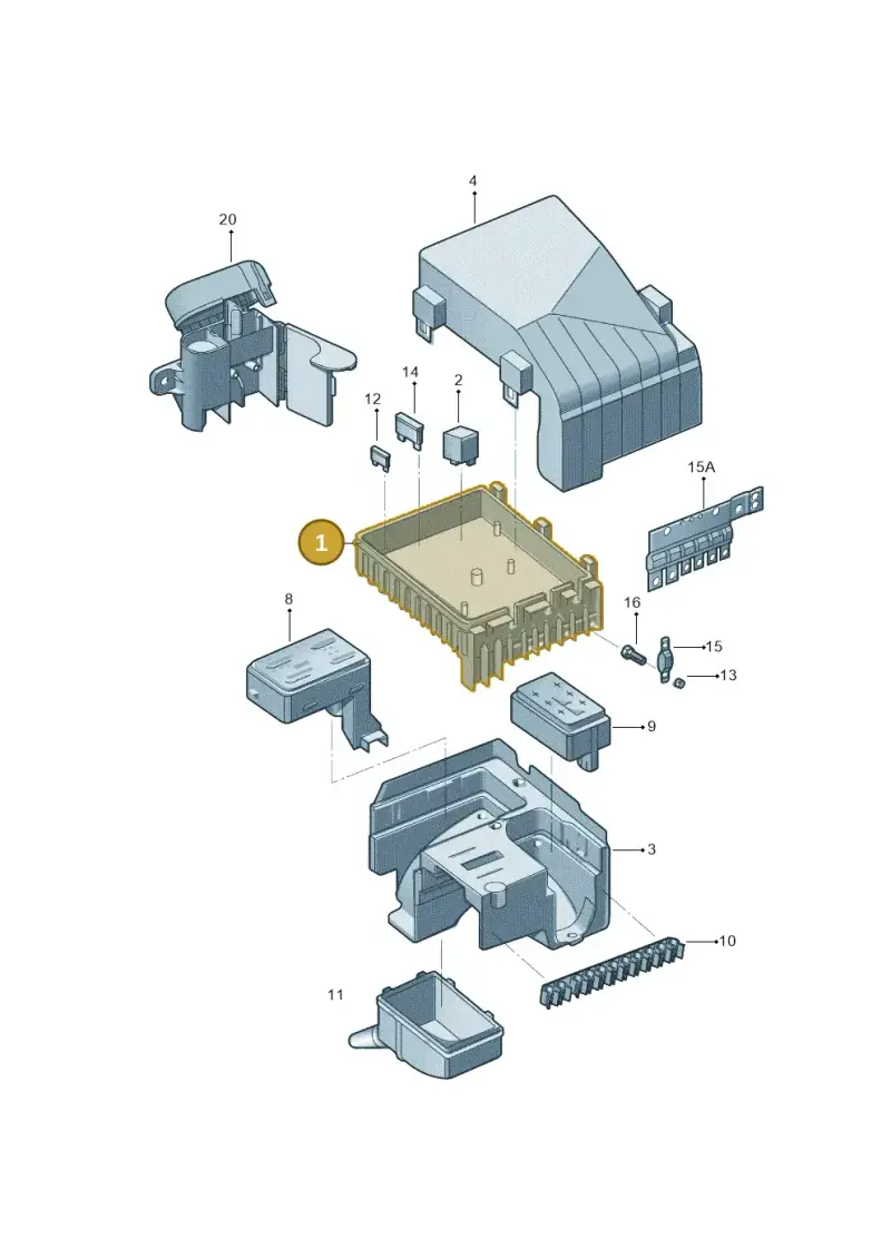 1K0937125D — Skoda Superb Ambition (2009-2015) diagram 617937200, position 1