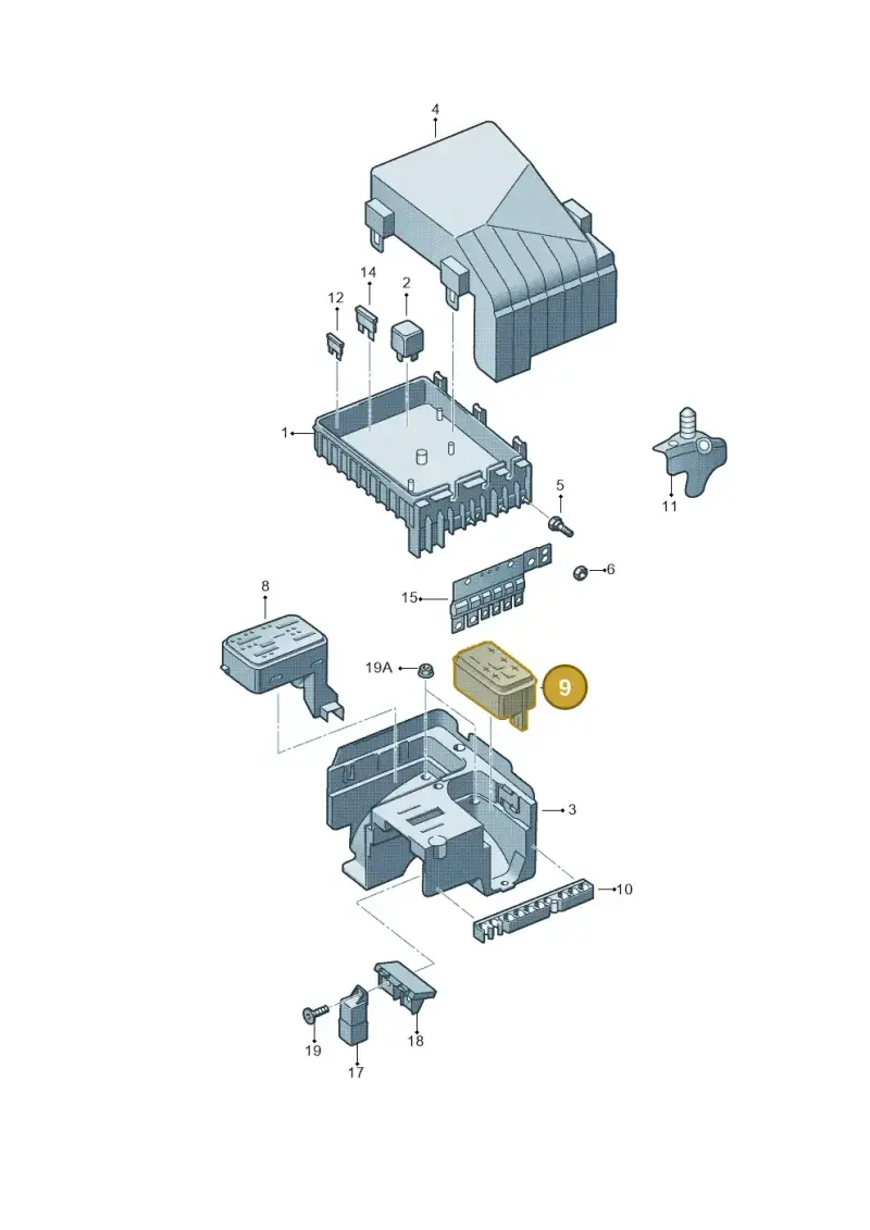 1K0937701B — Skoda Yeti (2013-2017) diagram 666937200, position 9