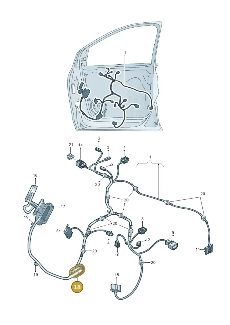 1K0941907 — Skoda Fabia (2021-) diagram 837972340, position 18