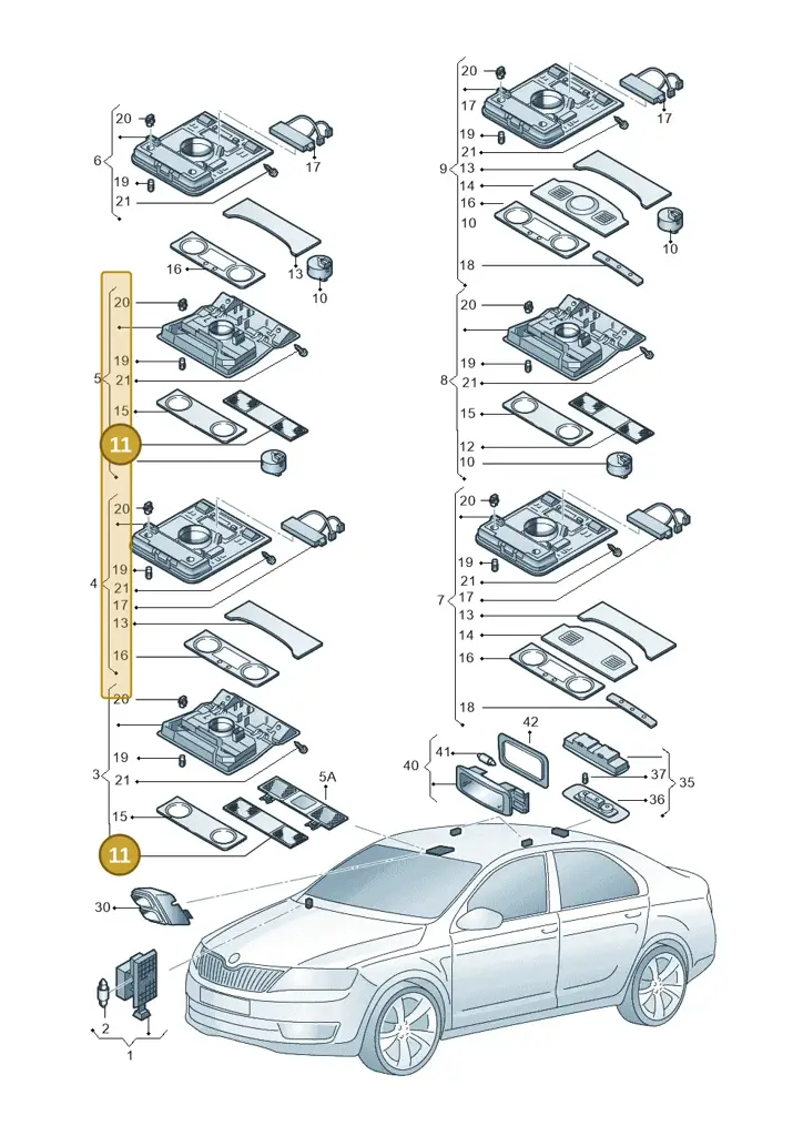 1K0947133HY20 — Skoda Octavia (2017-2020) diagram 805947000, position 11