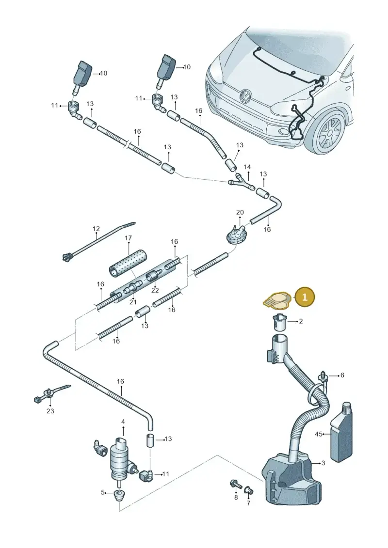 1K0955455 — Skoda Citigo (2019-2021) diagram 723955100, position 1
