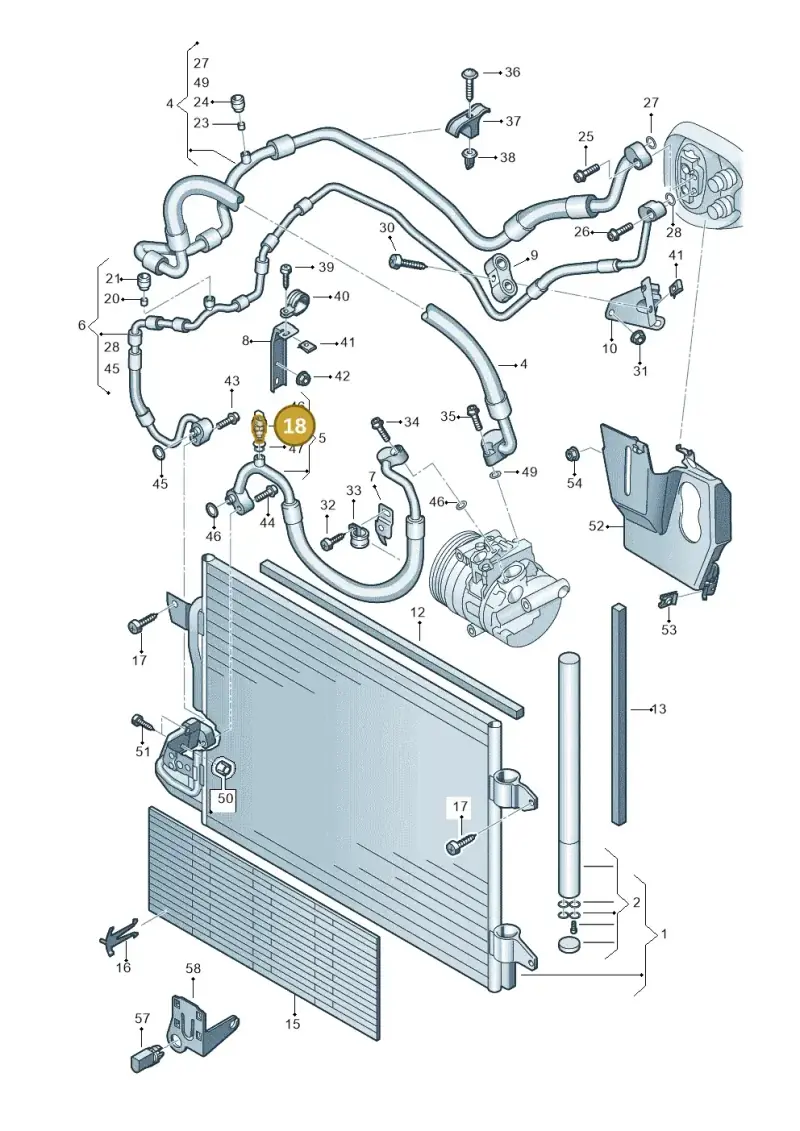 1K0959126E — Skoda Superb (2013-2015) diagram 649260420, position 18