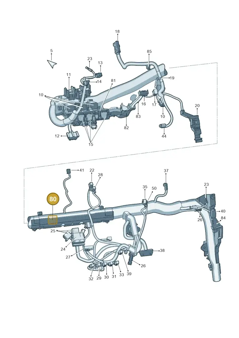 1K0971615BP — Skoda Yeti (2013-2017) diagram 666971870, position 80