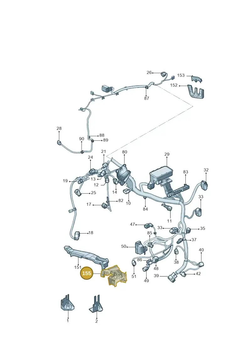 1K0971615DA — Skoda Yeti (2013-2017) diagram 767971810, position 155
