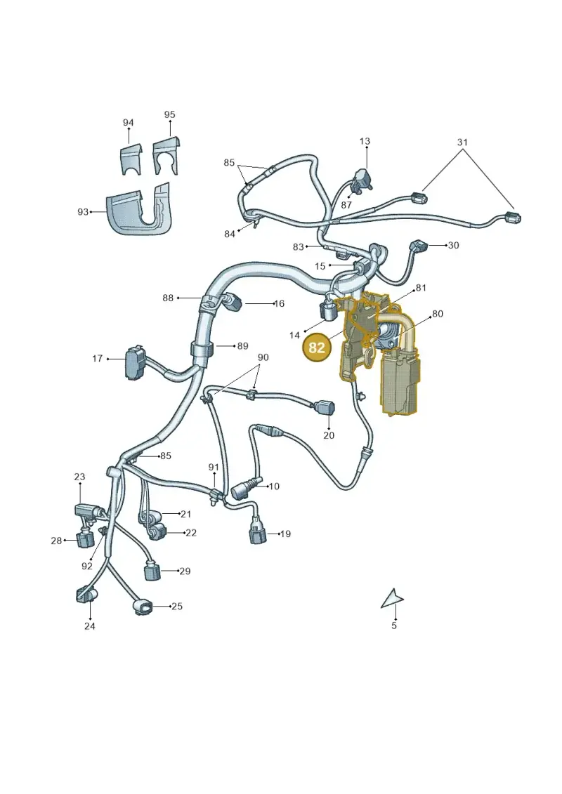 1K0971821R — Skoda Yeti (2013-2017) diagram 666971840, position 82
