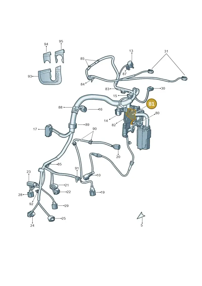 1K0971839G — Skoda Yeti (2013-2017) diagram 666971840, position 81
