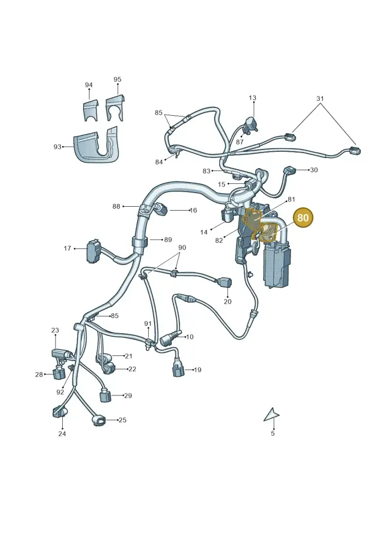 1K0971915E — Skoda Yeti (2013-2017) diagram 666971840, position 80