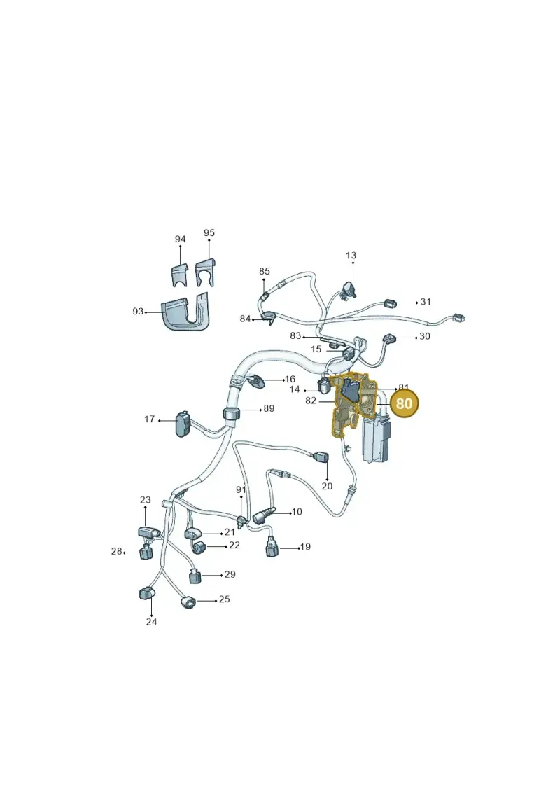 1K0971915E — Skoda Yeti (2013-2017) diagram 767971840, position 80