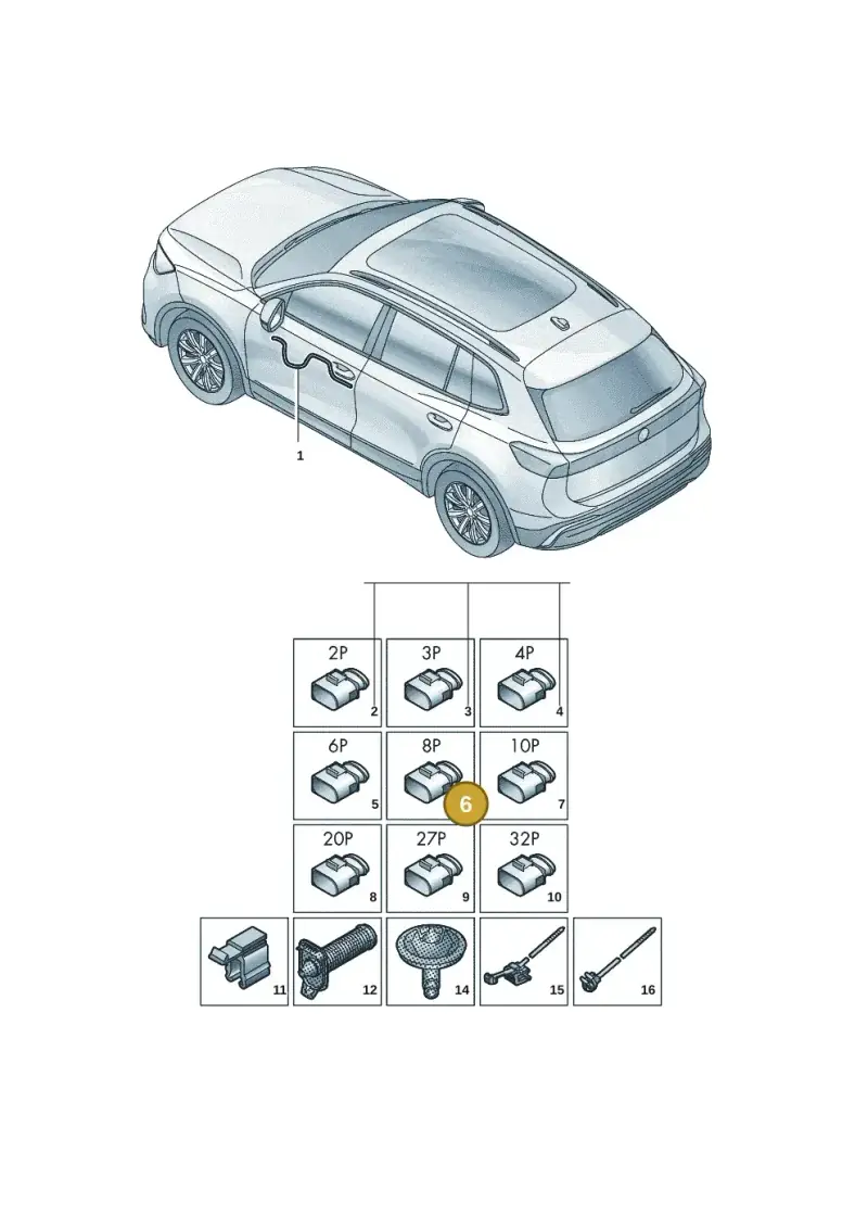 1K0972923 — Skoda Kodiaq (2024-) diagram 57x972300, position 6