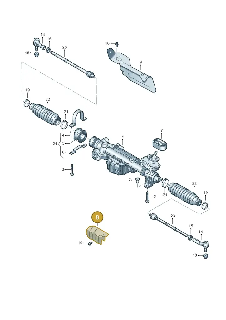 1K1423981H — Skoda Yeti (2013-2017) diagram 419423300, position 8