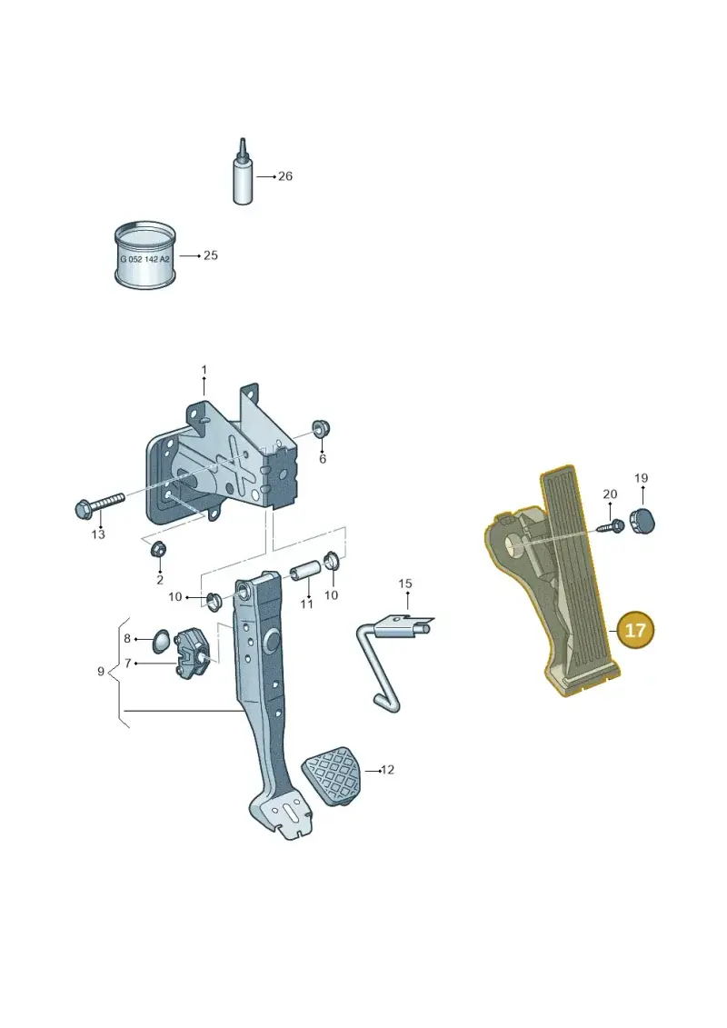 1K1721503AR — Skoda Yeti (2013-2017) diagram 632721600, position 17