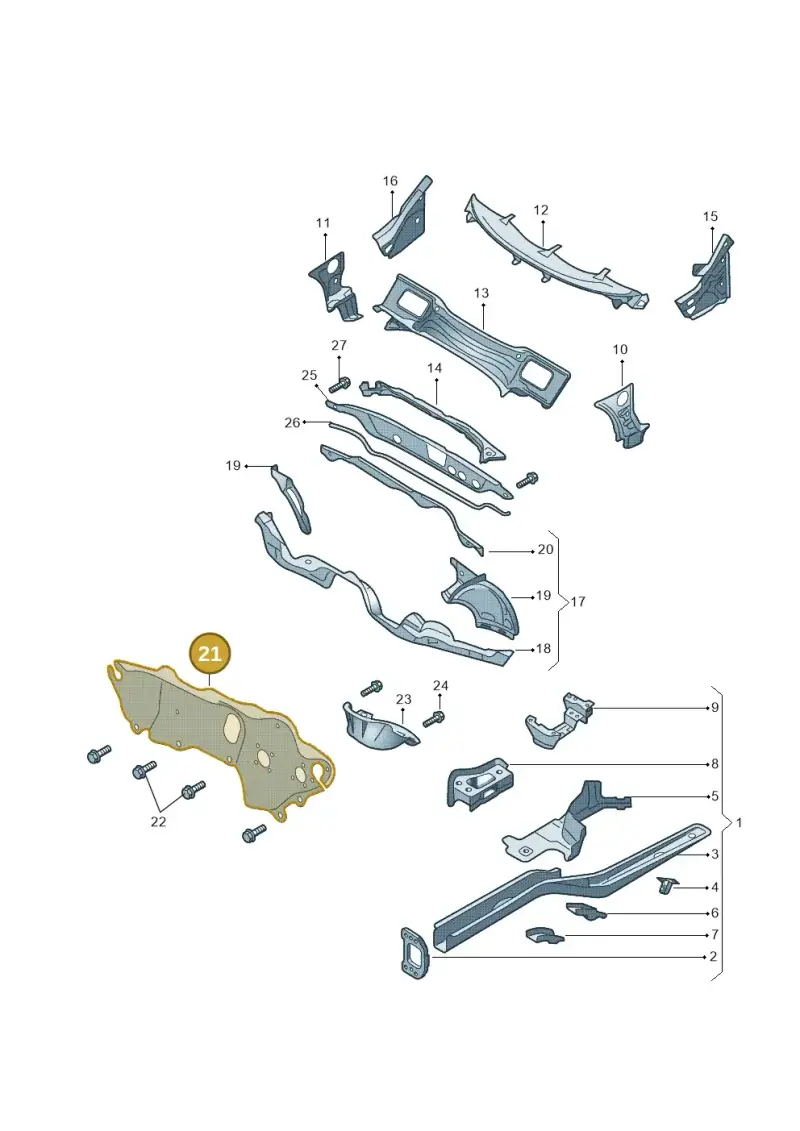 1K1804011N — Skoda Yeti (2013-2017) diagram 666803000, position 21