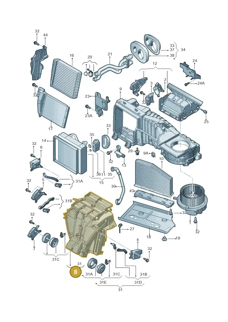1K1820353A — Skoda OCTAVIA           "CN."07> (2007-) diagram 617820200, position 8