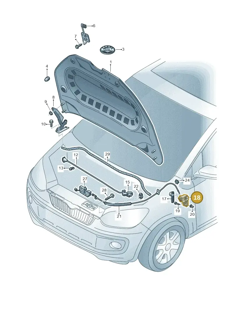 1K1823633B — Skoda Citigo (2019-2021) diagram 727823000, position 18