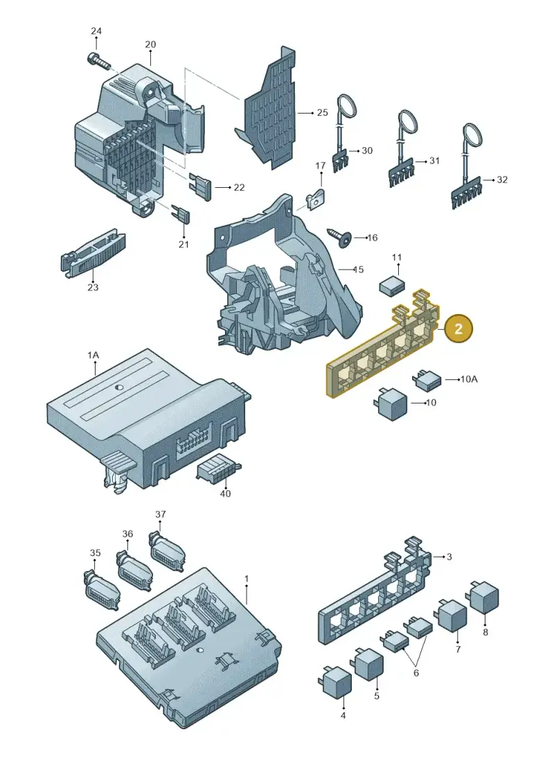 1K1937503 — Skoda Superb Ambition (2009-2015) diagram 632937000, position 2