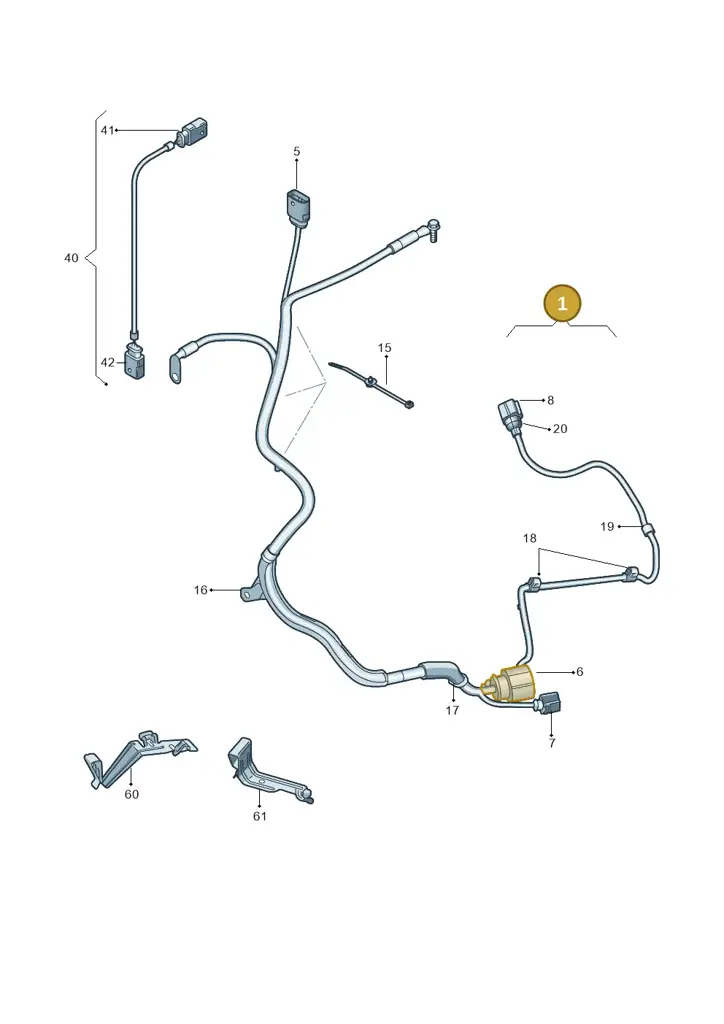 1K1971111AK — Skoda Yeti (2013-2017) diagram 666971700, position 1