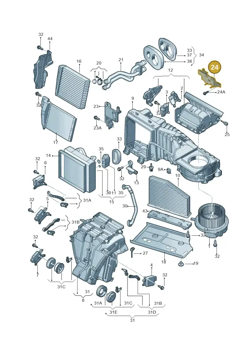 1K1971262K — Skoda Superb Ambition (2009-2015) diagram 617820200, position 24