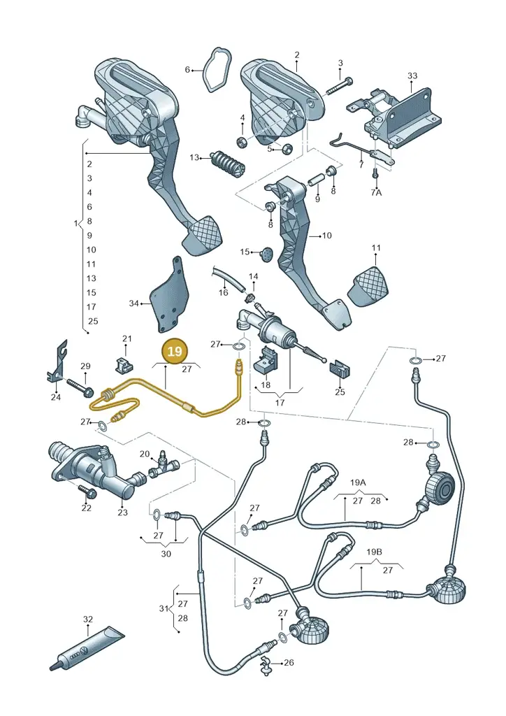 1K2721465AF — Skoda Superb comfort (2008-2013) diagram 409721250, position 19