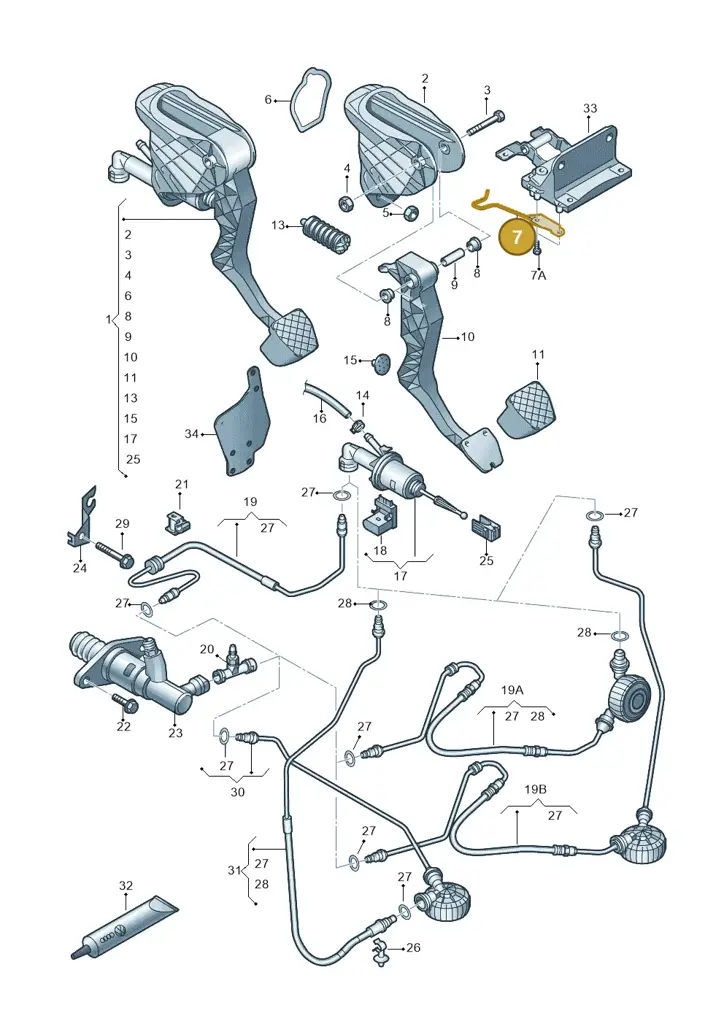1K2721913S — Skoda Superb (2013-2015) diagram 409721250, position 7
