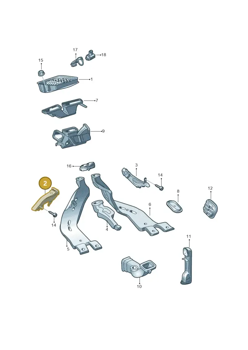 1K2819152B — Skoda Octavia ambiente (2008-2013) diagram 419819300, position 2