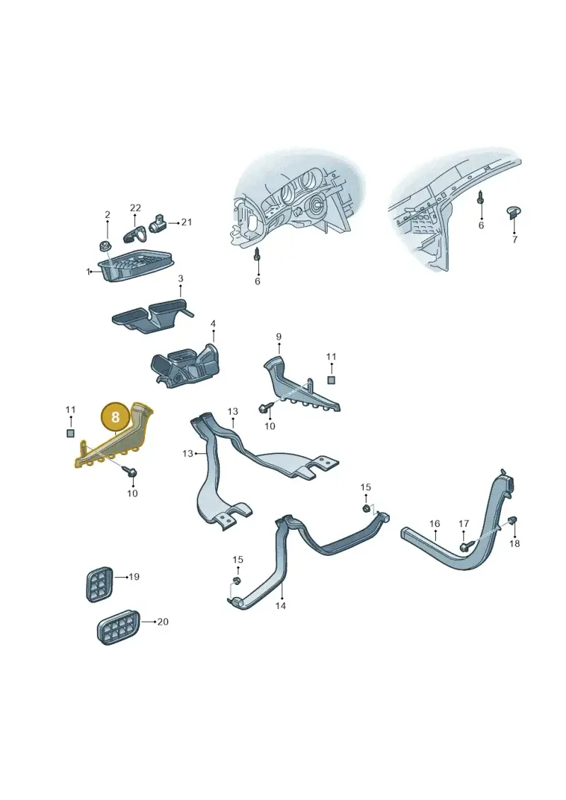 1K2819152B — Skoda Superb (2013-2015) diagram 632819300, position 8