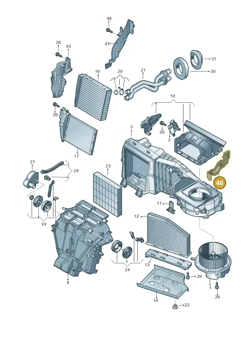 1K2819473C — Skoda Yeti (2013-2017) diagram 409819200, position 46