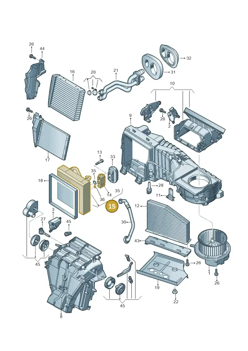 1K2820103E — Skoda Yeti (2009-2013) diagram 409820100, position 15