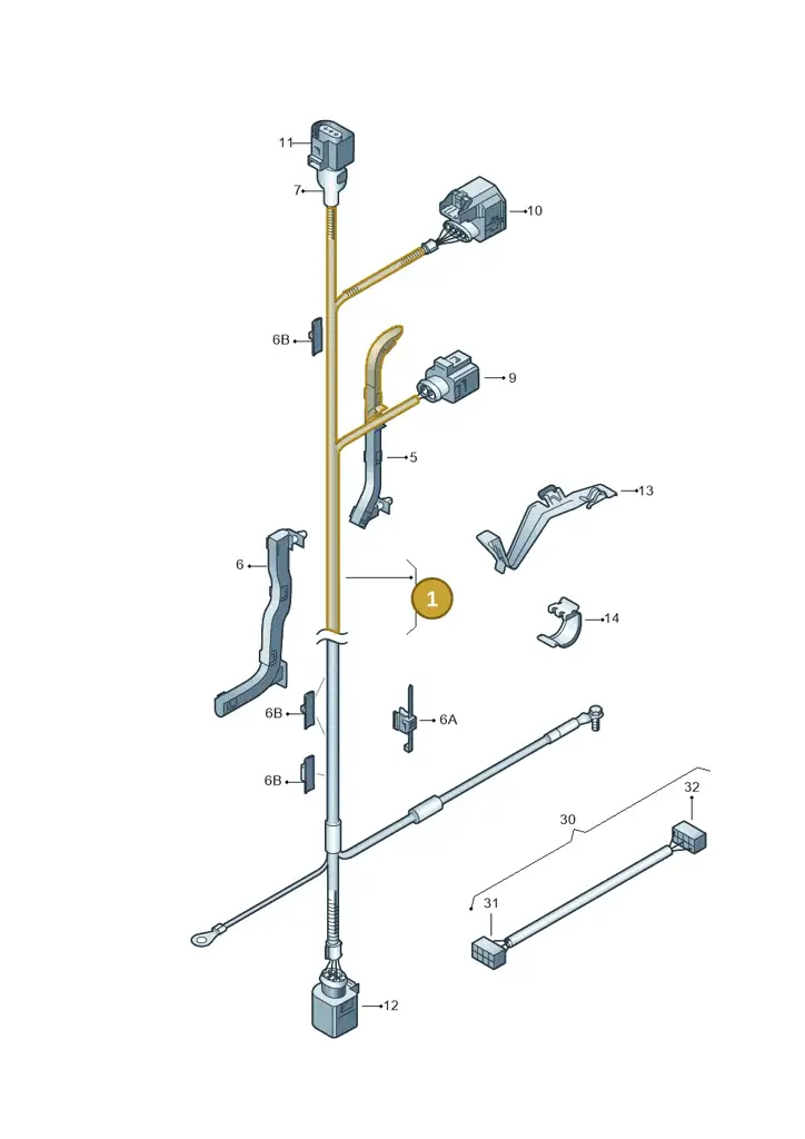 1K2971111AK — Skoda Superb (2013-2015) diagram 419971700, position 1