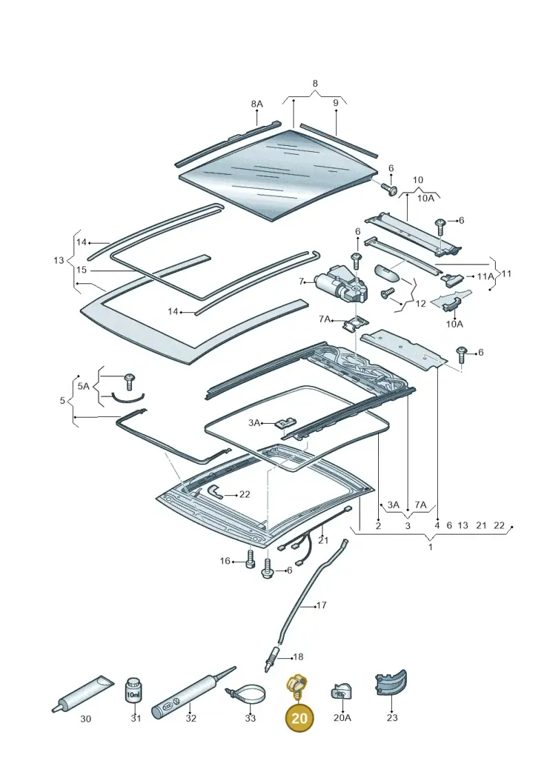 1K6877244 — Skoda Octavia (2017-2020) diagram 753877100, position 20