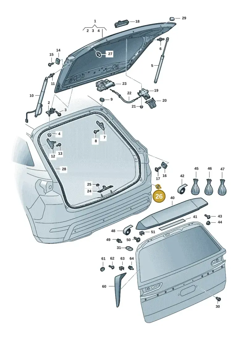 1K8827951 — Skoda Kodiaq (2024-) diagram 57h827000, position 26