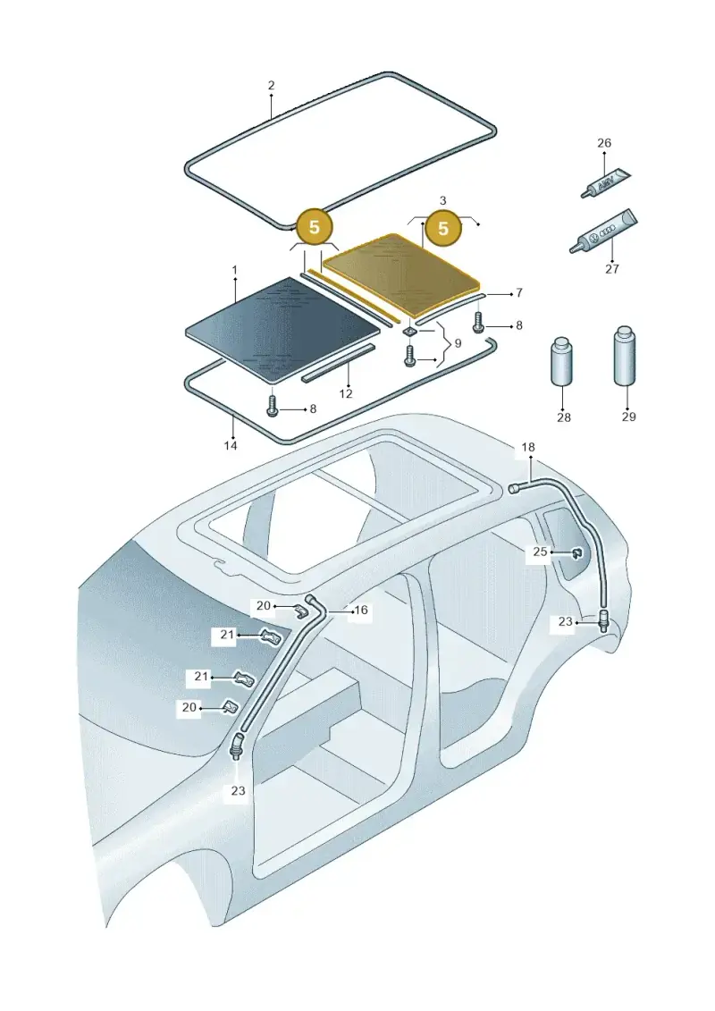 1K9898066 — Skoda Yeti (2013-2017) diagram 767877000, position 5