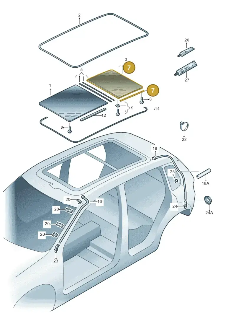 1K9898068 — Skoda Yeti (2013-2017) diagram 666877200, position 7