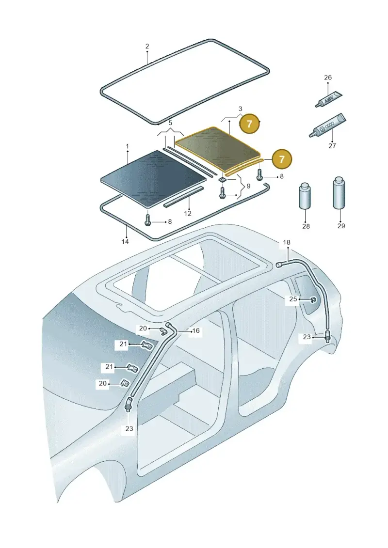 1K9898068 — Skoda Yeti (2013-2017) diagram 767877000, position 7