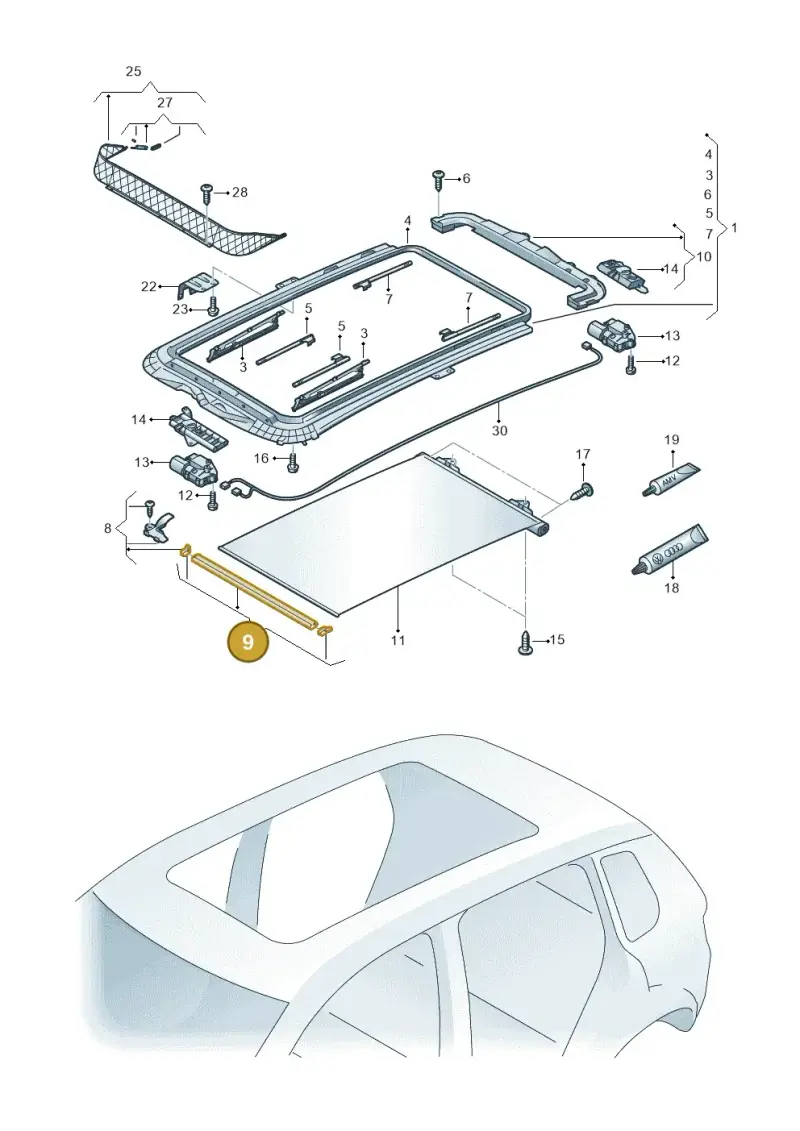 1K9898921 — Skoda Yeti (2013-2017) diagram 634877100, position 9