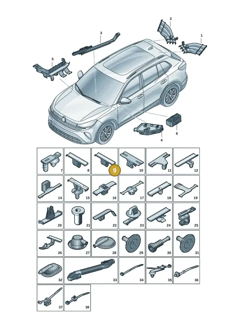 1P0971848 — Skoda Kodiaq (2024-) diagram 57x972001, position 9
