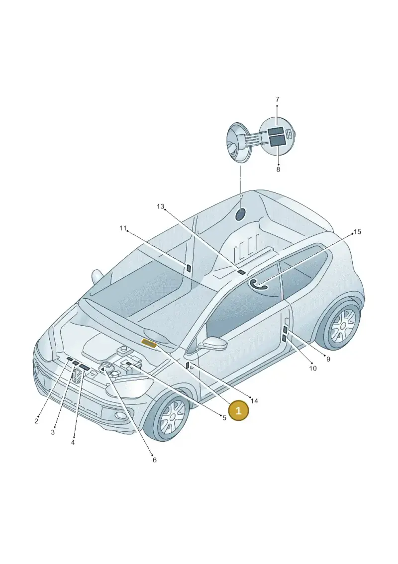 1S0010008F — Skoda Citigo (2011-2019) diagram 723010000, position 1