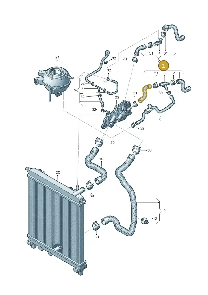 1S0122073C — Skoda Citigo (2011-2019) diagram 723121100, position 1