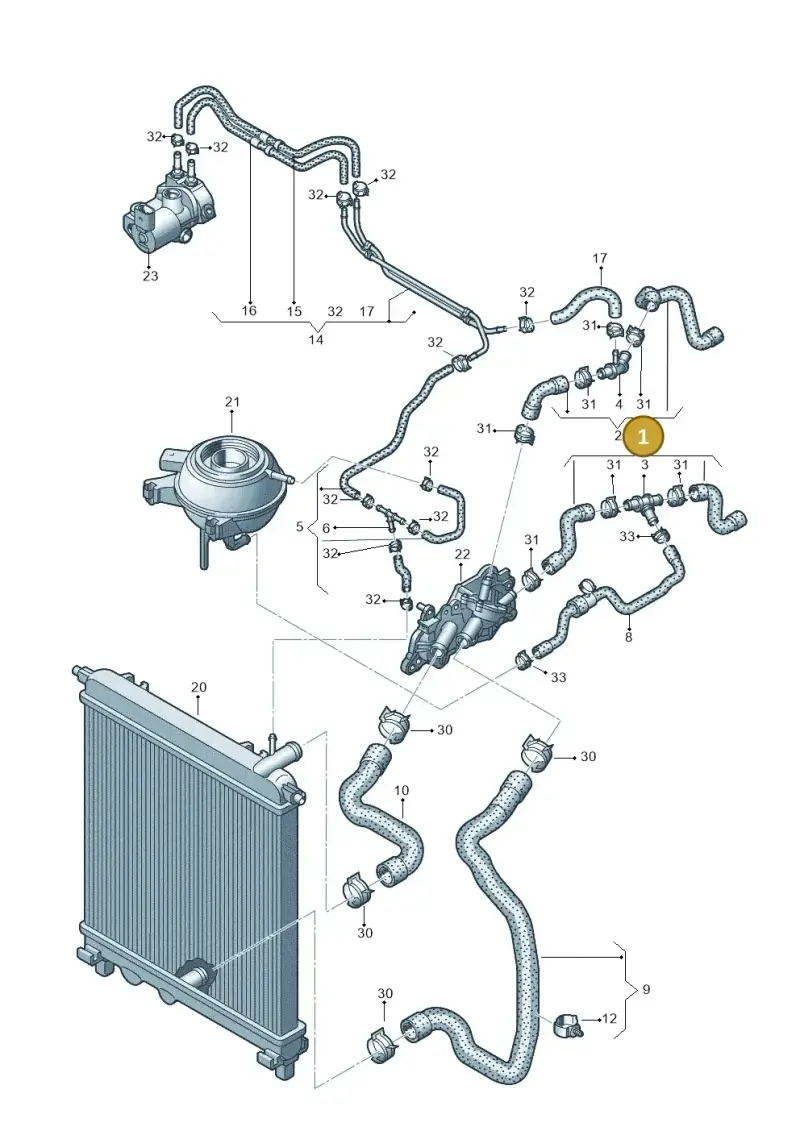 1S0122073C — Skoda Citigo (2011-2019) diagram 723121150, position 1