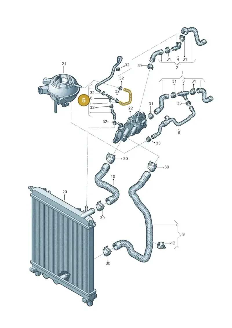 1S0122447G — Skoda Citigo (2011-2019) diagram 723121100, position 5