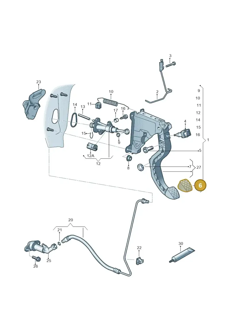 1S0721174 — Skoda Citigo (2011-2019) diagram 723721250, position 6