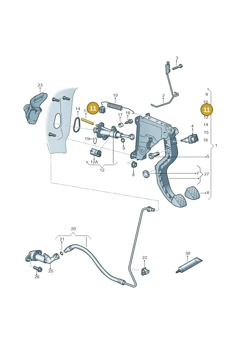 1S0721443 — Skoda Citigo (2011-2019) diagram 723721250, position 11