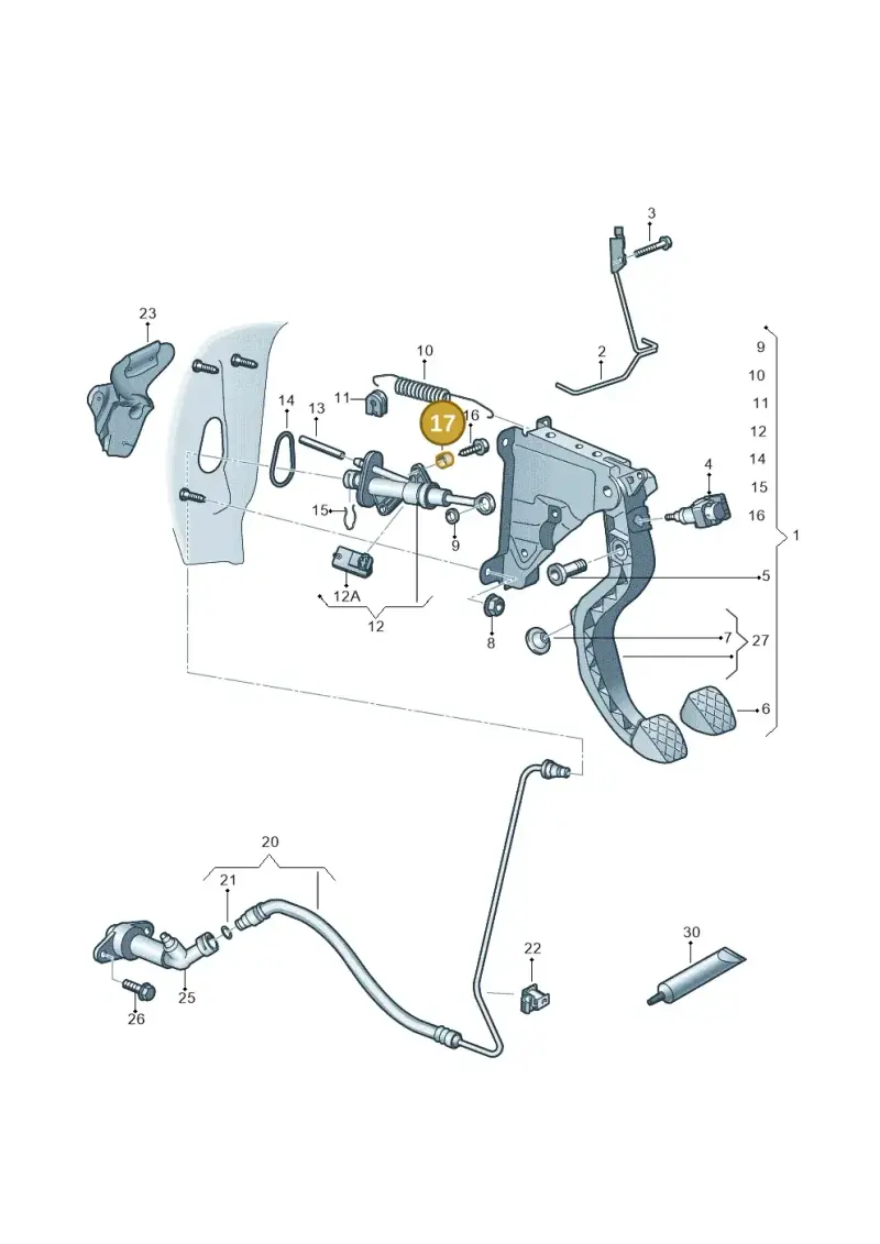 1S0721620 — Skoda Citigo (2011-2019) diagram 723721250, position 17