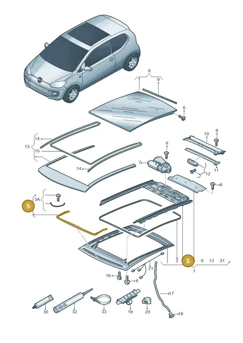 1S0877651 — Skoda Citigo (2011-2019) diagram 727877000, position 5