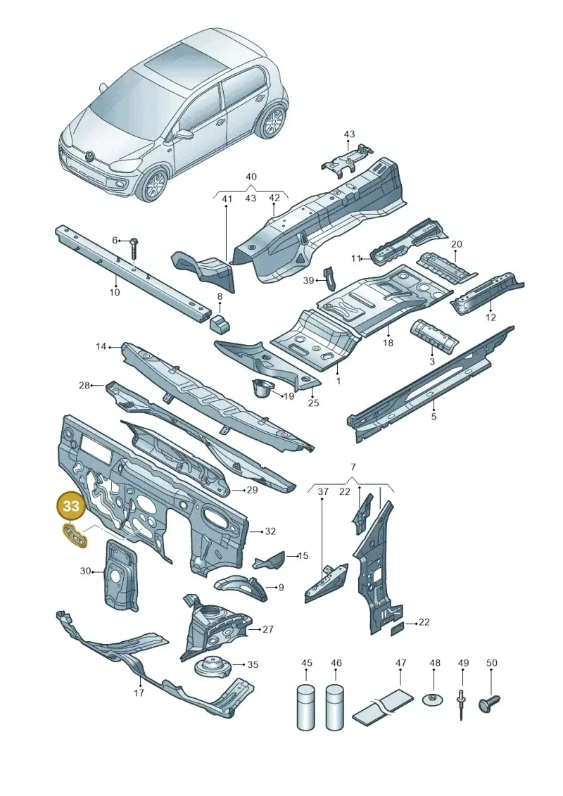 1S1820609A — Skoda Citigo (2019-2021) diagram 772802000, position 33