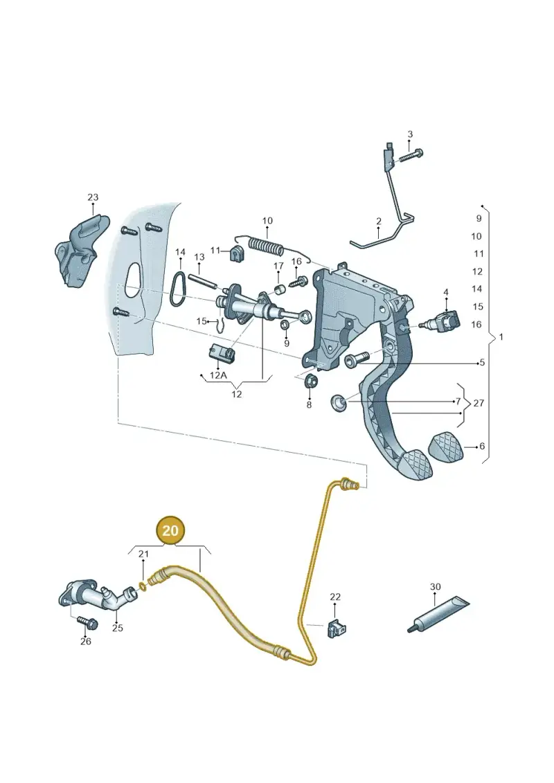 1S2721480A — Skoda Citigo (2011-2019) diagram 723721250, position 20